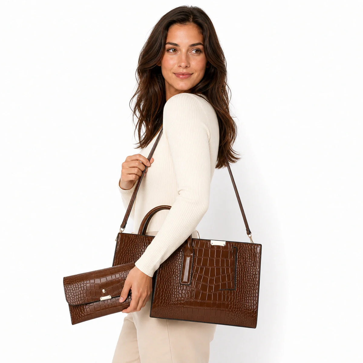 Leather Handbag Set - Mira