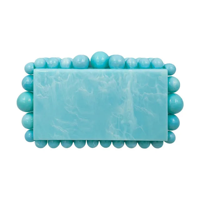 Marbled Acrylic Clutch Bag