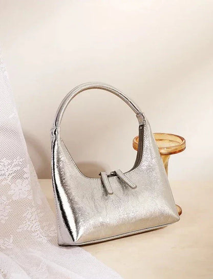 Aurora Leather Baguette Bag