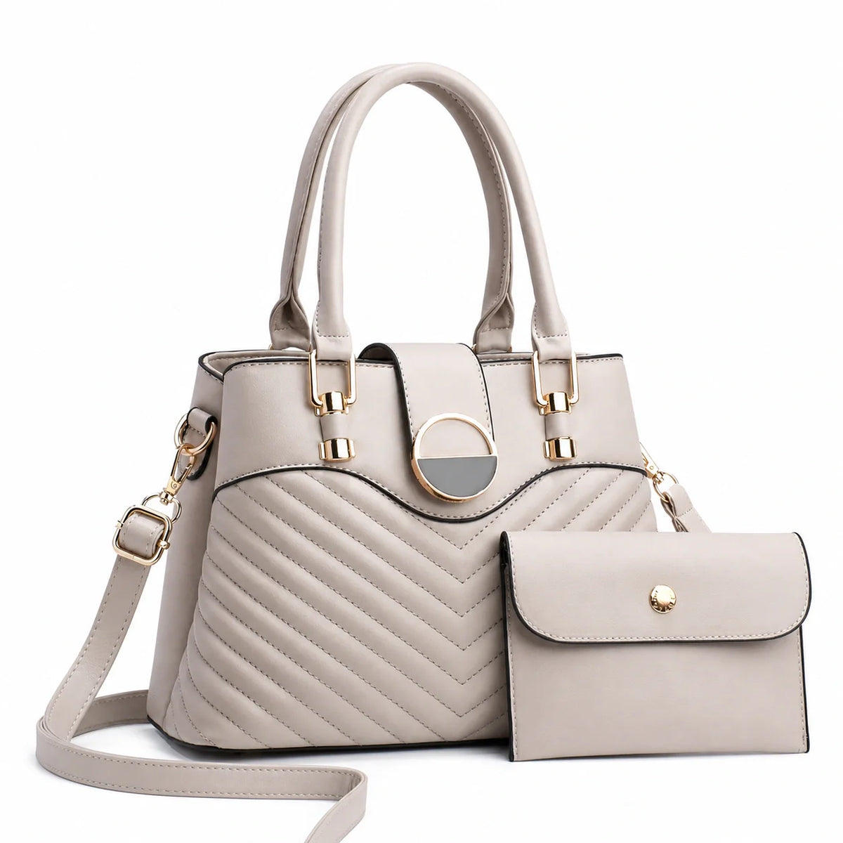 Soft Leather Tote & Crossbody Set - Elara