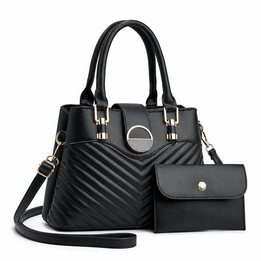 Soft Leather Tote & Crossbody Set - Elara