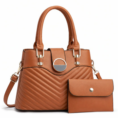 Soft Leather Tote & Crossbody Set - Elara