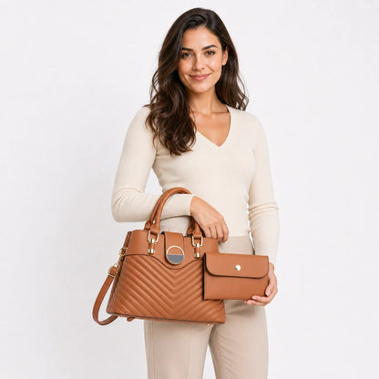 Soft Leather Tote & Crossbody Set - Elara