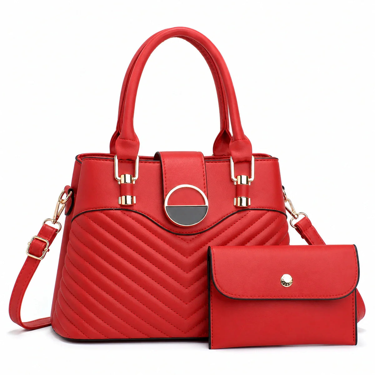 Soft Leather Tote & Crossbody Set - Elara