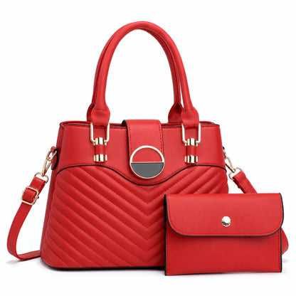 Soft Leather Tote & Crossbody Set - Elara