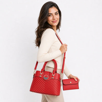 Soft Leather Tote & Crossbody Set - Elara
