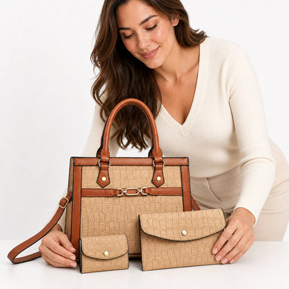 Leather Tote Set - Vela