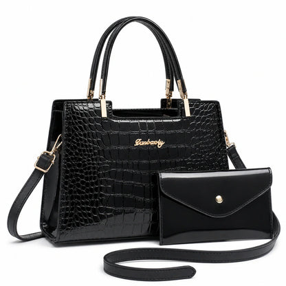 Leather Handbag and Wallet Set - Aura
