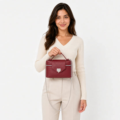 Mini Bag in Leather - Fleur