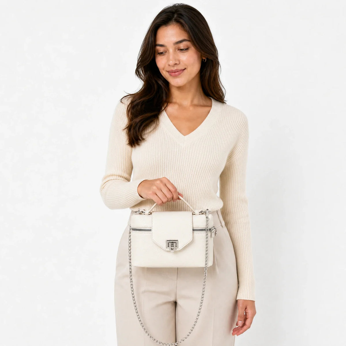 Mini Bag in Leather - Fleur