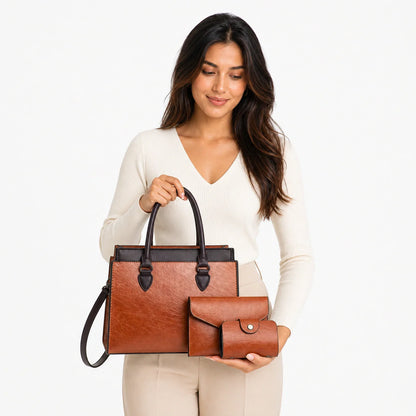 Leather Crossbody Set - Vela