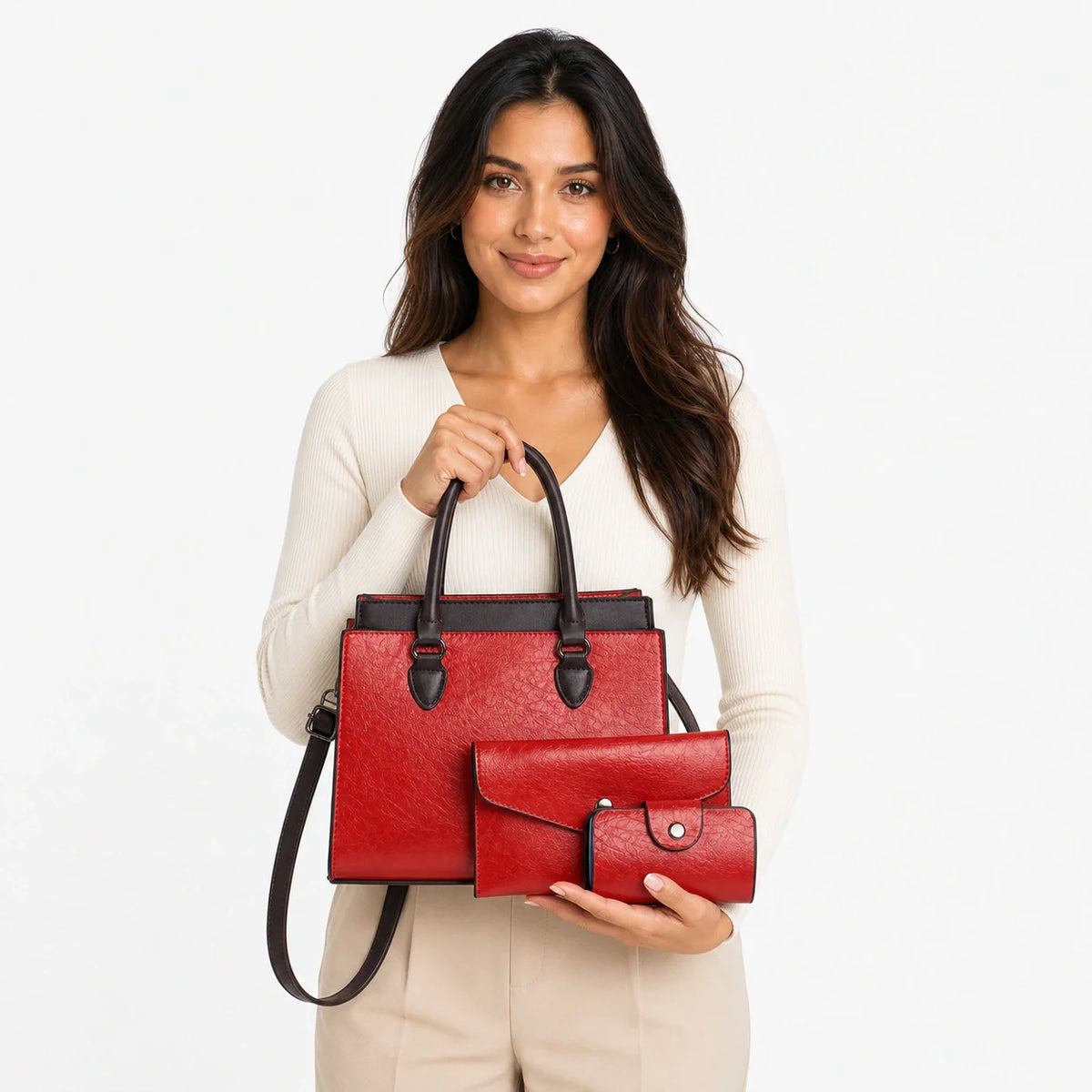 Leather Crossbody Set - Vela