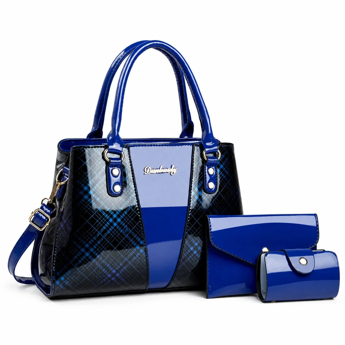3-Piece Leather Shoulder Bag Set - Aria