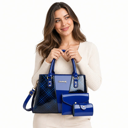 3-Piece Leather Shoulder Bag Set - Aria