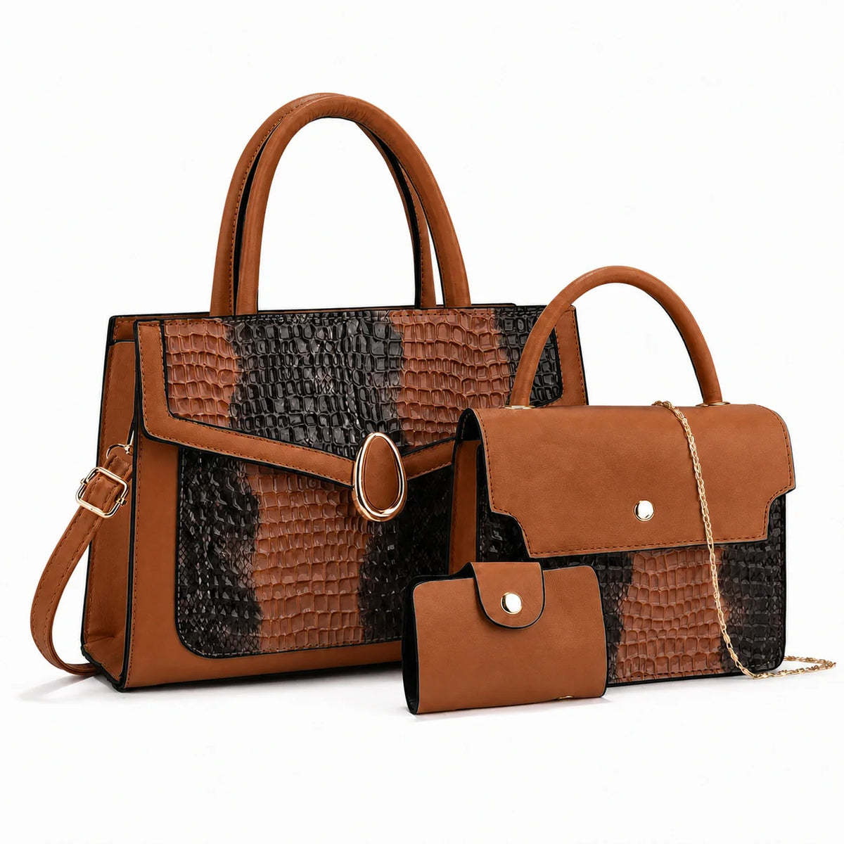 Leather Crossbody Bag Set - Kira