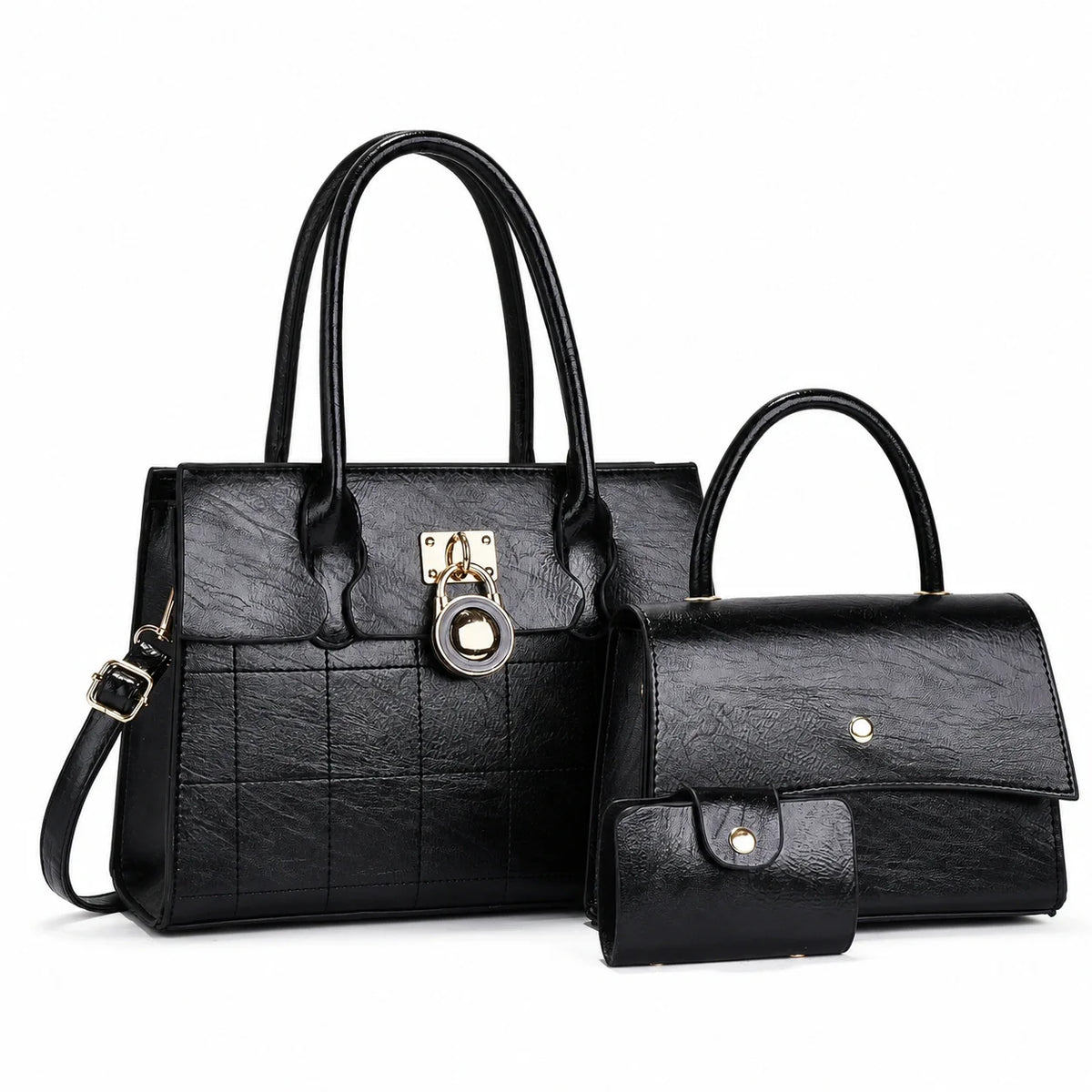 Leather Shoulder Bag Set - Niva