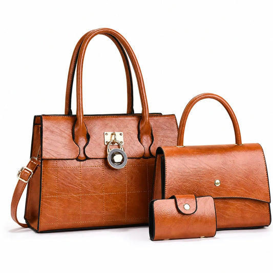 Leather Shoulder Bag Set - Niva