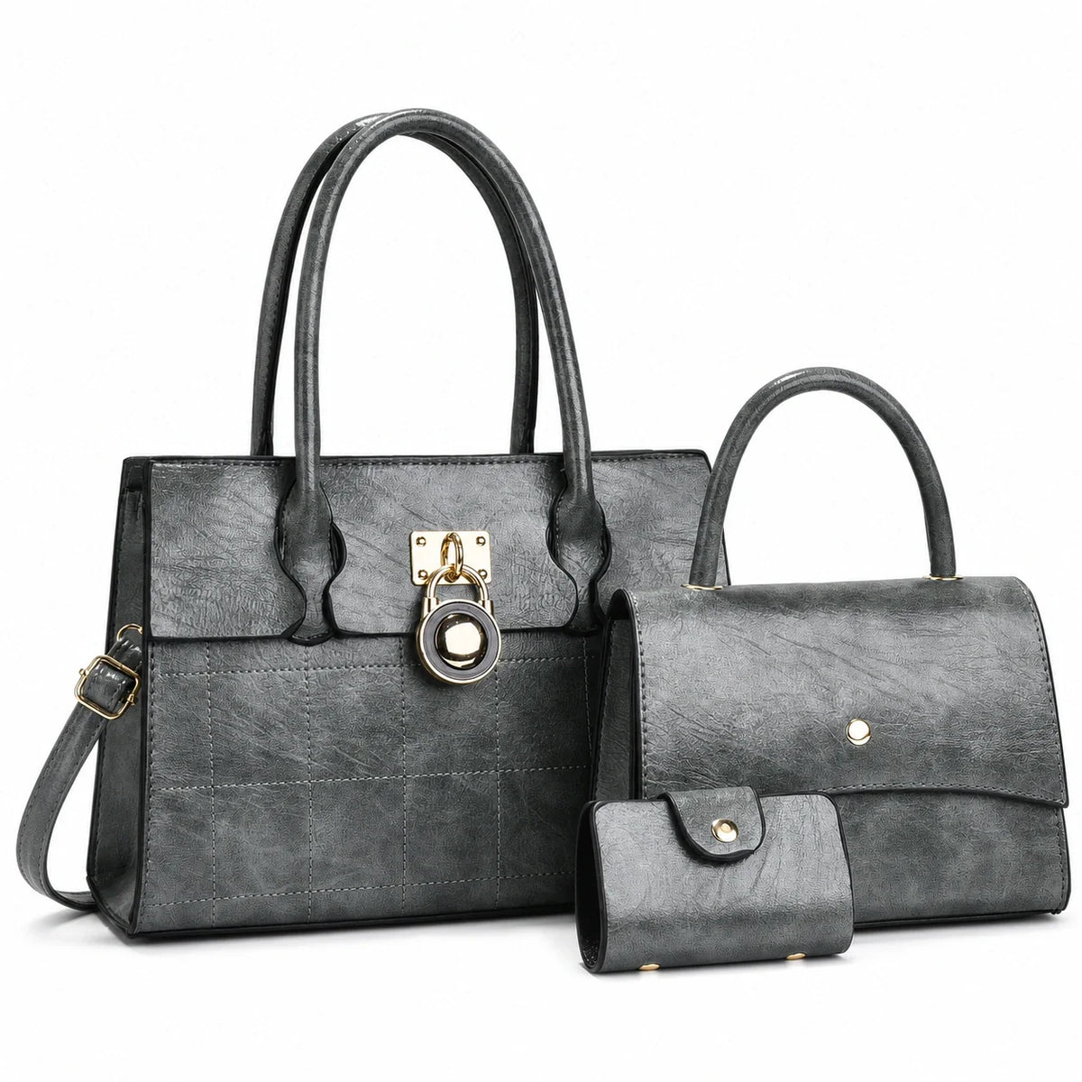 Leather Shoulder Bag Set - Niva