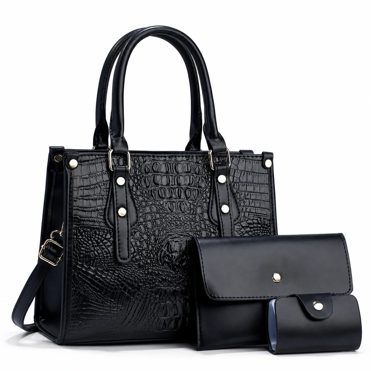 Leather 3-Piece Bag Set - Aura