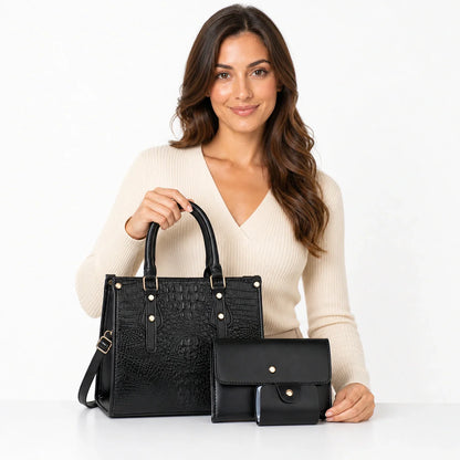 Leather 3-Piece Bag Set - Aura