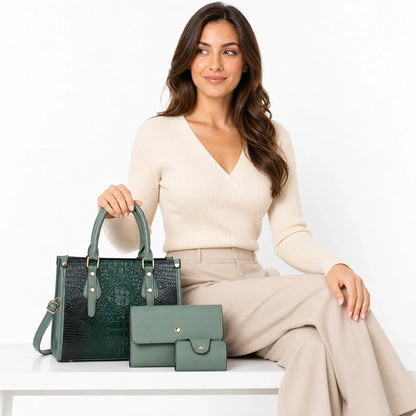 Leather 3-Piece Bag Set - Aura
