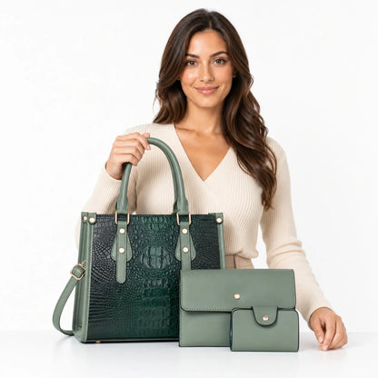 Leather 3-Piece Bag Set - Aura