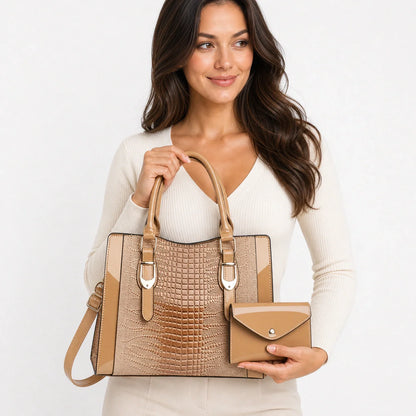 Leather Shoulder Bag Set - Vela