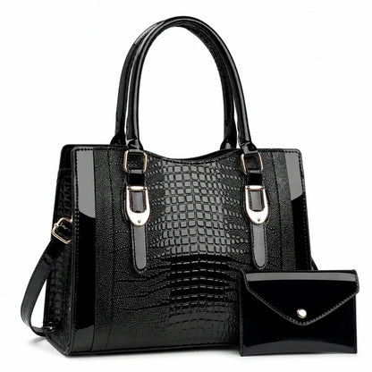 Leather Shoulder Bag Set - Vela