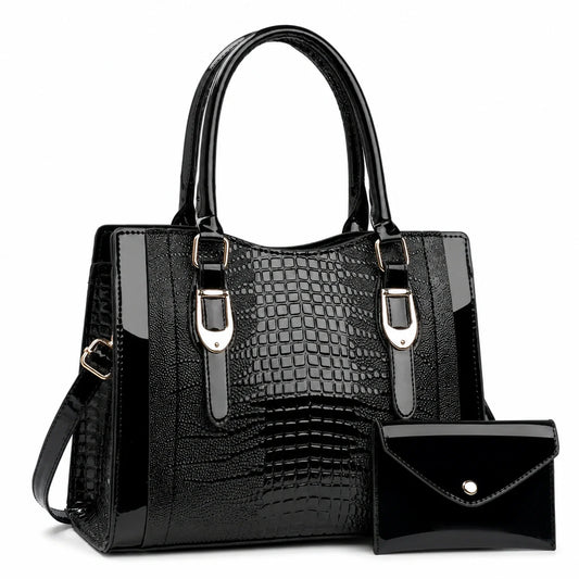 Leather Shoulder Bag Set - Vela