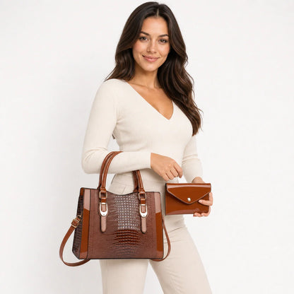 Leather Shoulder Bag Set - Vela