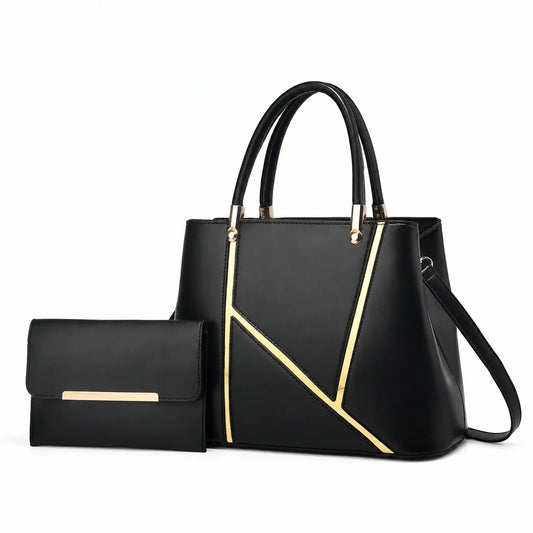 Leather Handbag and Crossbody Set - Aura