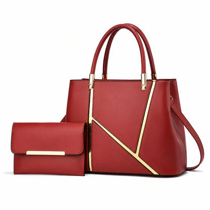 Leather Handbag and Crossbody Set - Aura