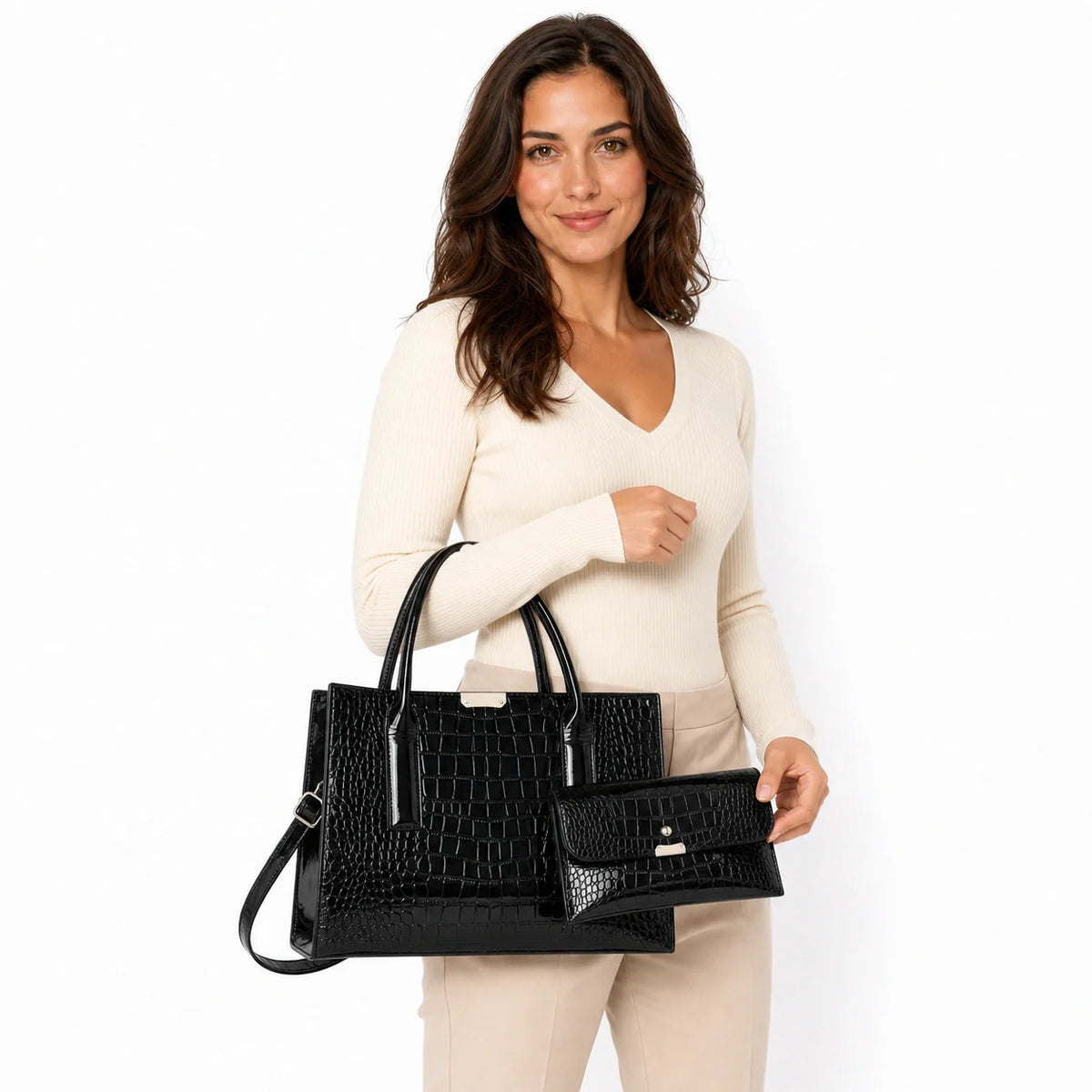 Leather Handbag Set - Mira