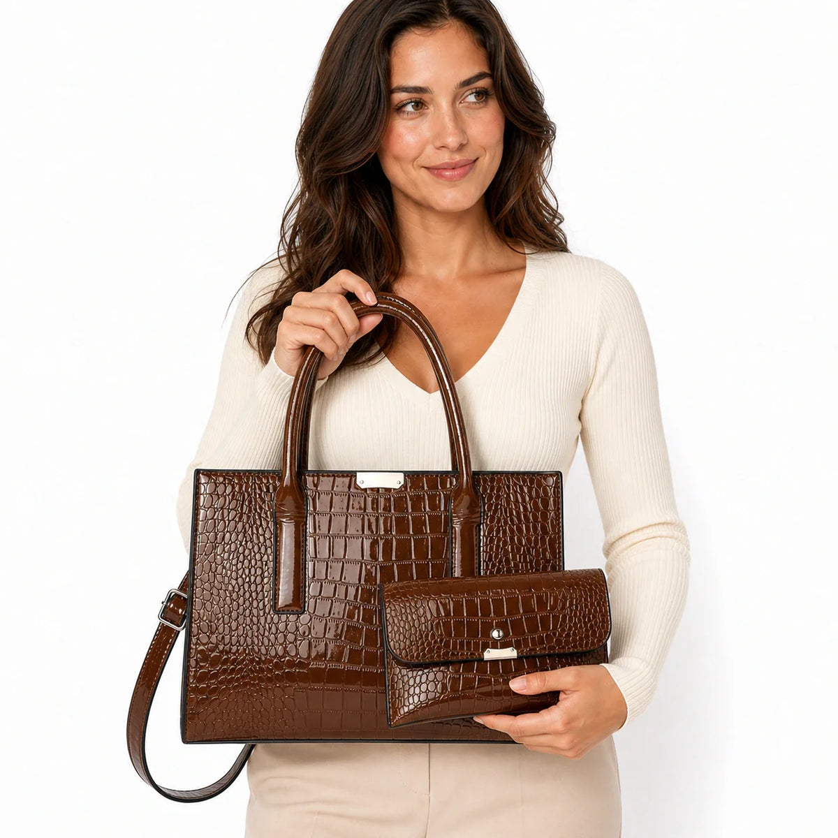 Leather Handbag Set - Mira