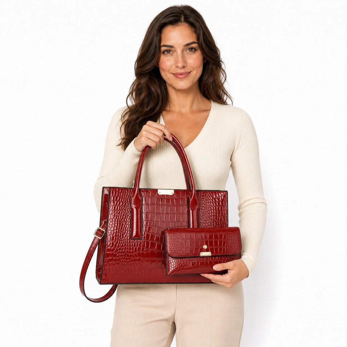 Leather Handbag Set - Mira