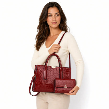 Leather Handbag Set - Mira