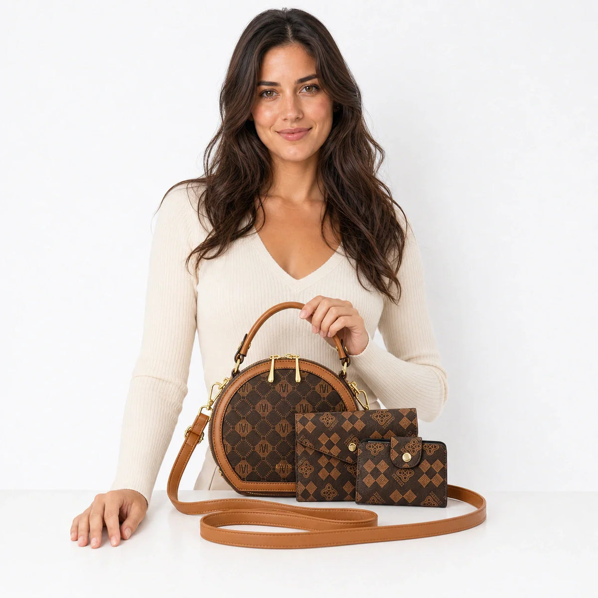 Leather Crossbody Set - Nova