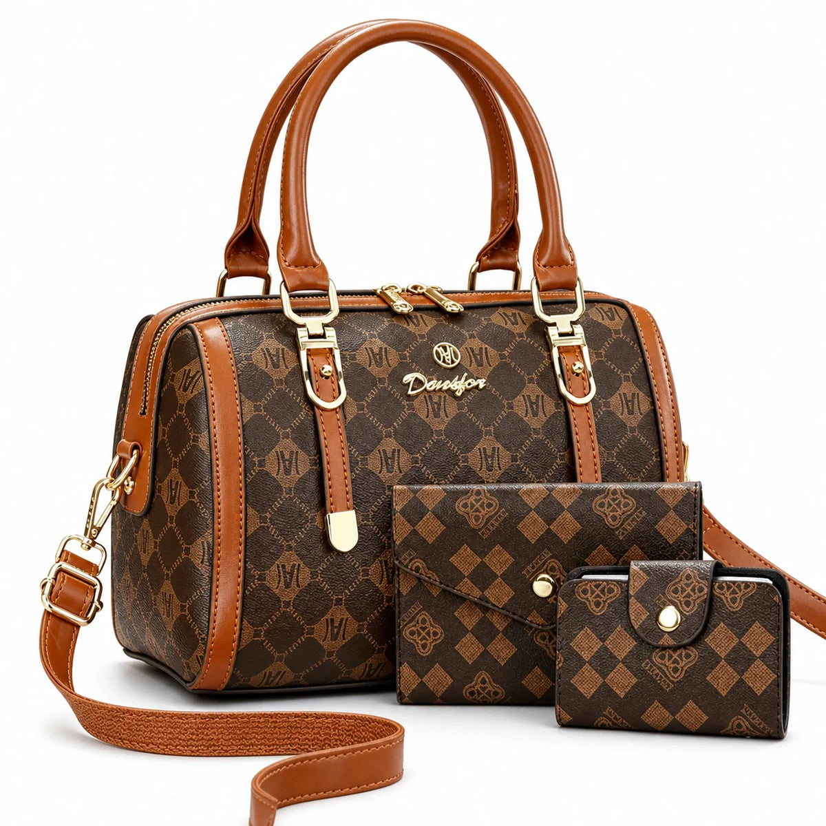 Leather Boston Bag Set - Miro