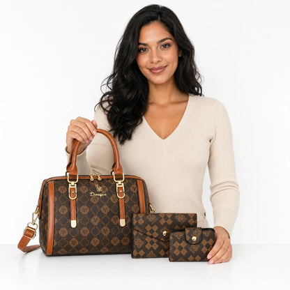 Leather Boston Bag Set - Miro