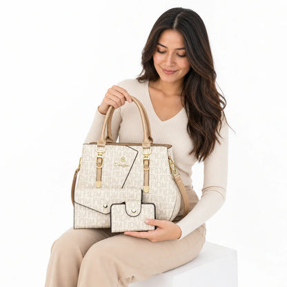 Leather Bag and Wallet Set - Cora