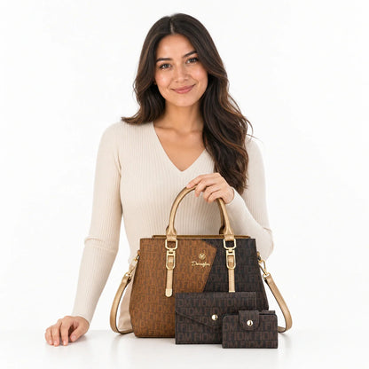 Leather Bag and Wallet Set - Cora