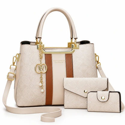 3-Piece Women's Bag Set in Printed Fabric - Nova