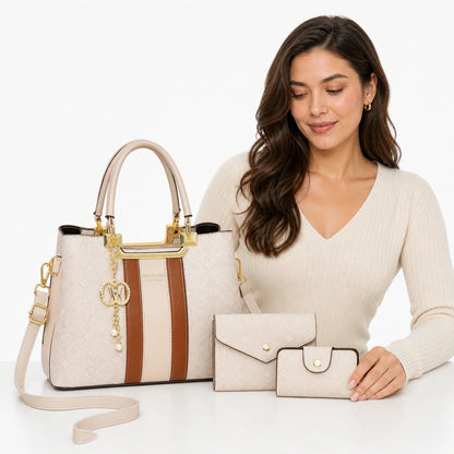 3-Piece Women's Bag Set in Printed Fabric - Nova