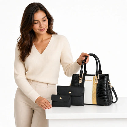 3-Piece Leather Crossbody Set - NOVA