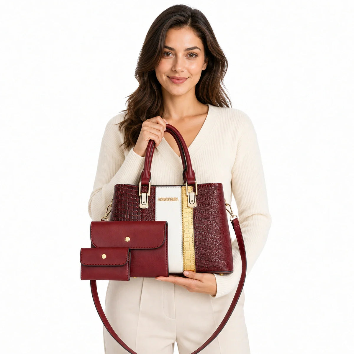 3-Piece Leather Crossbody Set - NOVA