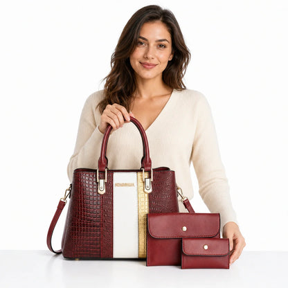 3-Piece Leather Crossbody Set - NOVA