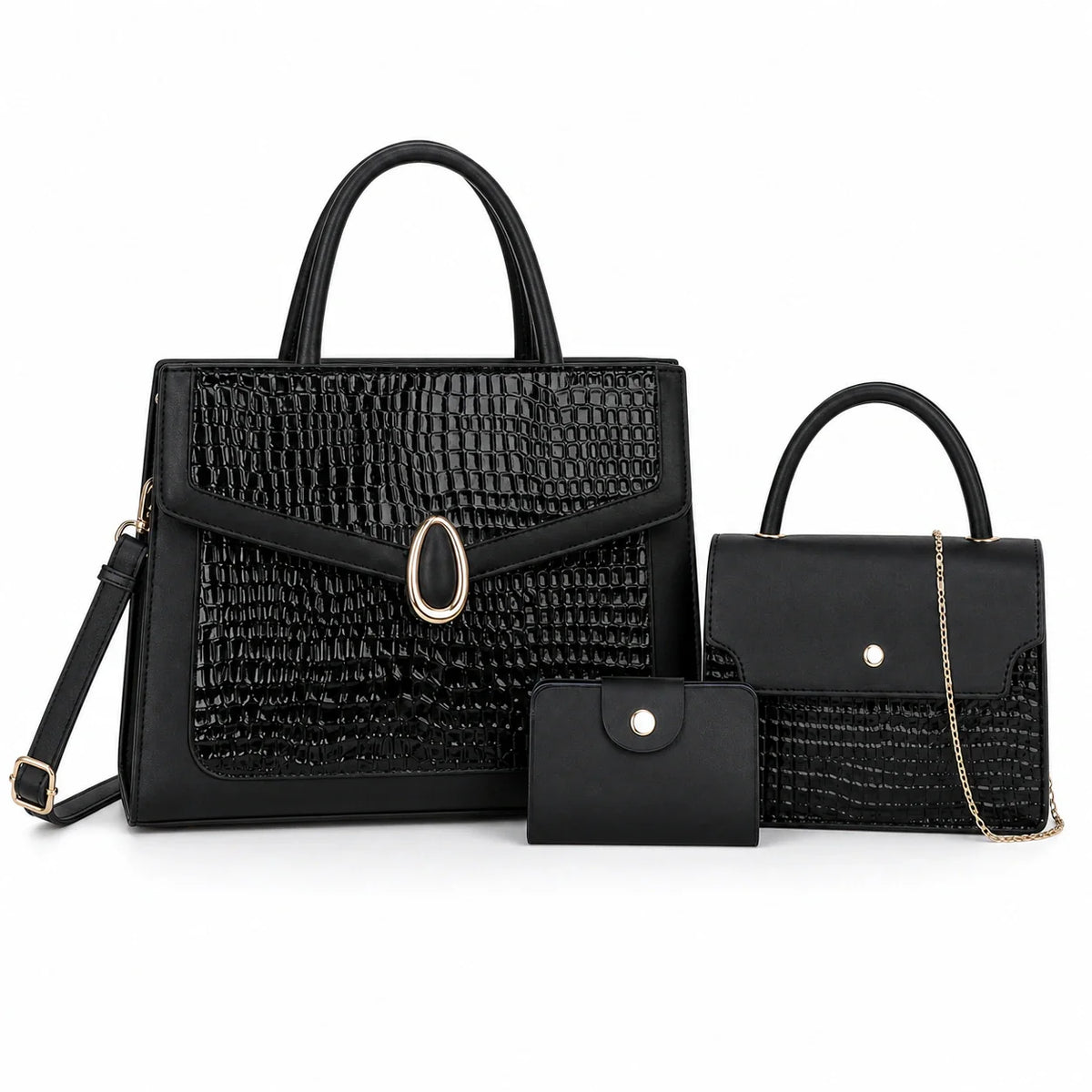 Leather Shoulder Bag Set - Vela