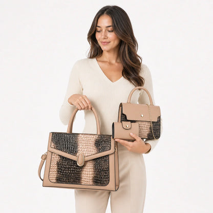 Leather Shoulder Bag Set - Vela