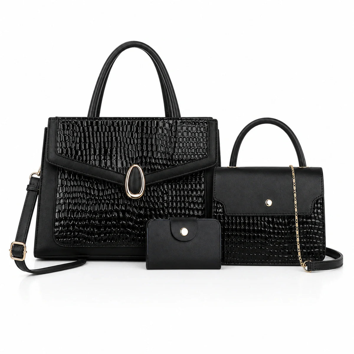 Leather Shoulder Bag Set - Vela