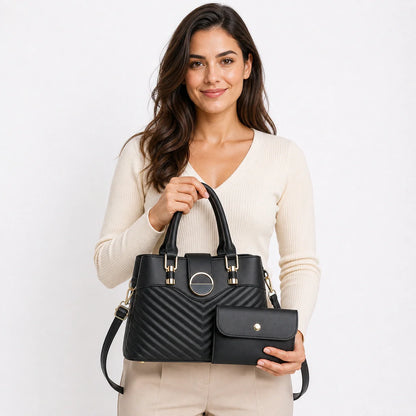 Soft Leather Tote & Crossbody Set - Elara